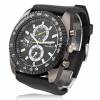 Men's V6 Stylish Sport Wrist Watch with Black Silicone Band OEM MV6SSPWWBSB